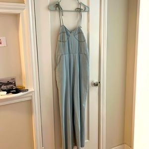 Le Lis Denim Romper with bustier detailing- never worn with tags!